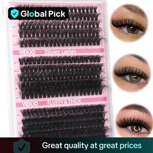 300pcs Fluffy Lash Extension Thick Cluster Eyelash Extensions 10-18mm Lash Clusters Individual Lash Extensions DIY Clusters Eyelash Set Extension at Home, Enjoy Dly Salon Effect at Home， Professional Eye Makeup for Women (300pcs-70P+80P+90P 10-18mm)