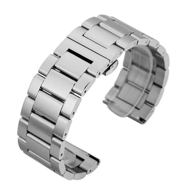 [4 COLOUR CHOICES] 22mm, 24mm & 26mm Stainless Steel Strap