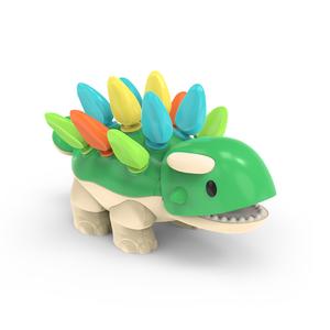 Baby Early Educational Storage Dinosaur Toy Assembly Plug-in Dinosaur Set Montessori Diy Color Dino Toys