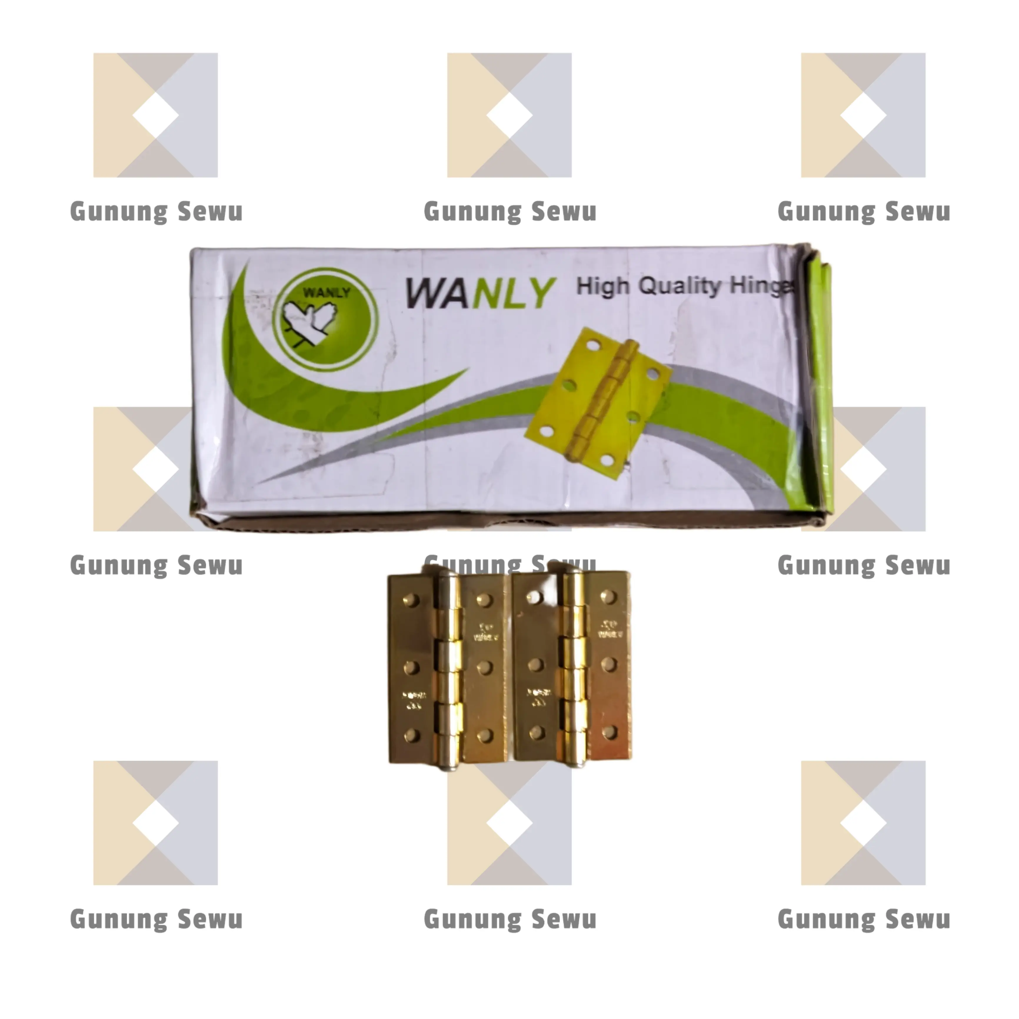 Engsel Kuningan Kusen Pintu Jendela Ukuran 2" | 2 inch Merk Wanly | Murah