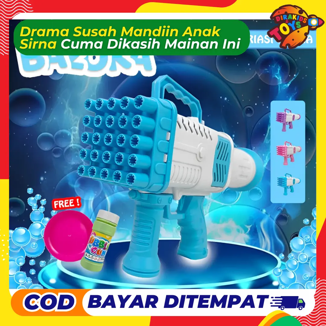 ( BISA COD ) PROMO 25 MATA Mainan Anak Bubble Gun Bazoka Basoka / Mainan Tembak Tembakan Balon Gelembung Sabun / Mainan Anak Laki Laki / Mainan Anak Perempuan SNI Murah
