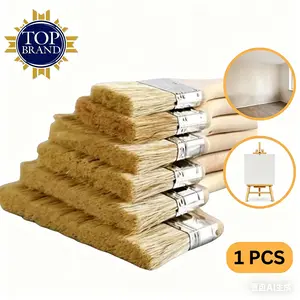 Kuas Cat Satuan Gagang Kayu Ukuran 1" /1.5"/ 2"/ 2.5"/ 3"/ 4"/ 5"/ 6" Alat Kuas kayu Cat Tembok Paint Brush