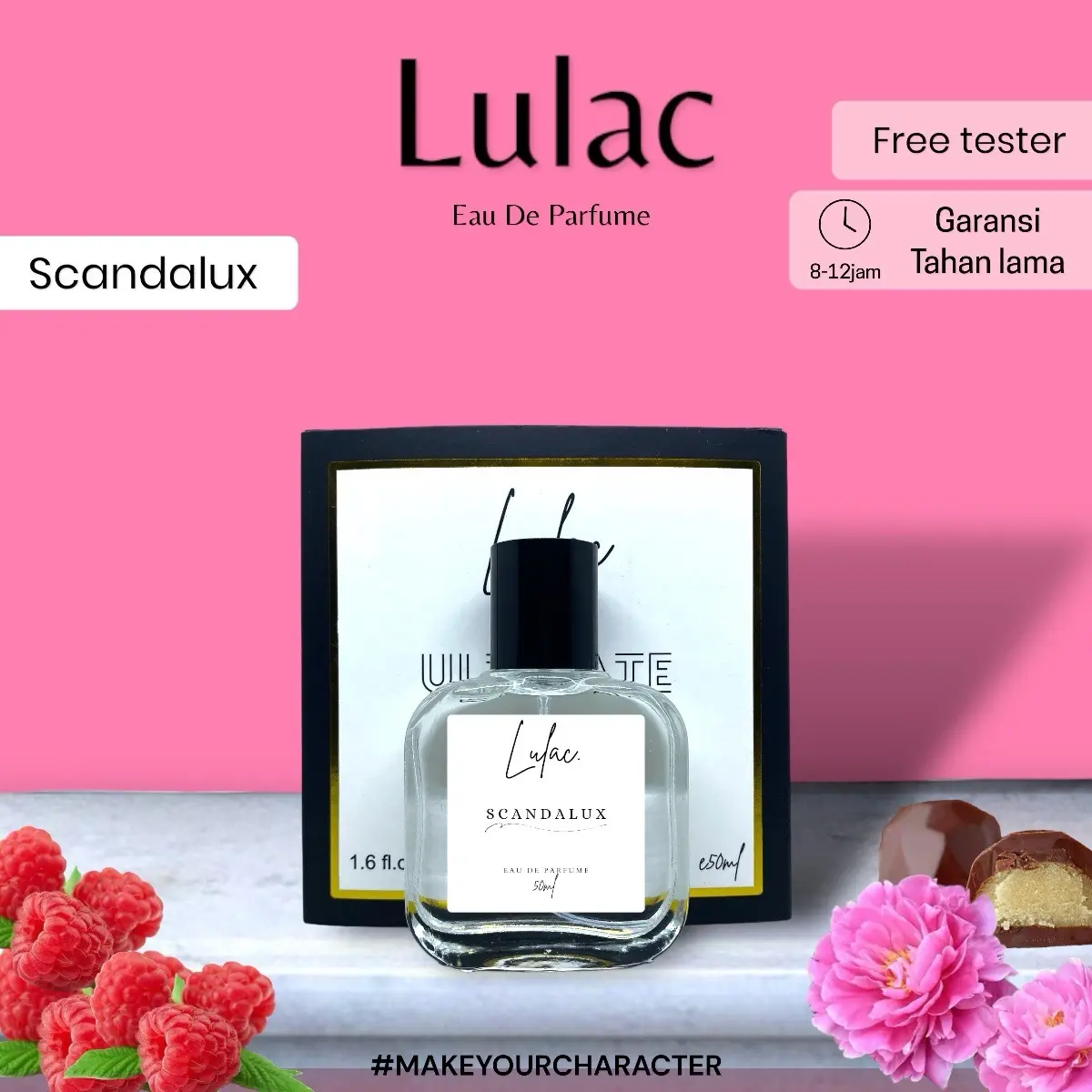 Scandalux  - parfum wanita aroma sweet, soft tahan lama by Lulac Perfume Wangi