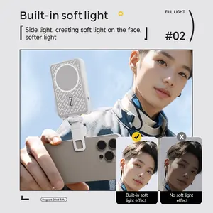 PHOTOOLEX Fragrant Dried TOFU Light - Lampu Atmosfer Langsung Berwarna Penuh Magnetik RGB Multi-Fungsi Fotografi Seluler Fotografi Selfie Isi Cahaya Kamera
