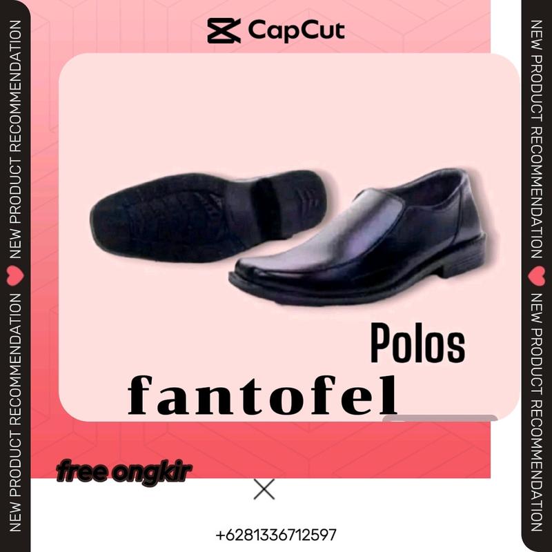Sepatu Pantofel PriaFree Sandal Bustong - Gratis Kaos Kaki sepatu guru cowok 2