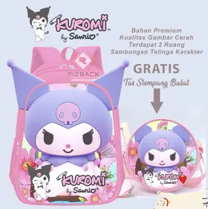 Tas sekolah anak Tk Sd krakter kuromi my melody terbaru viral dan lucu Free tas Selempang Fashion