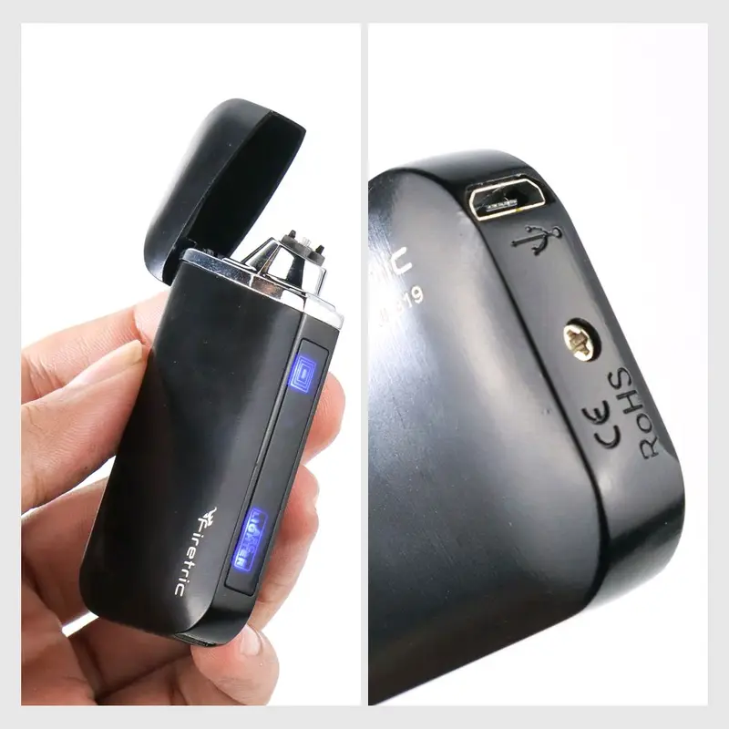 Firetric pematik Elektrik Plasma Pulse Arc Lighter LED - JL319 - Metallic Black 1