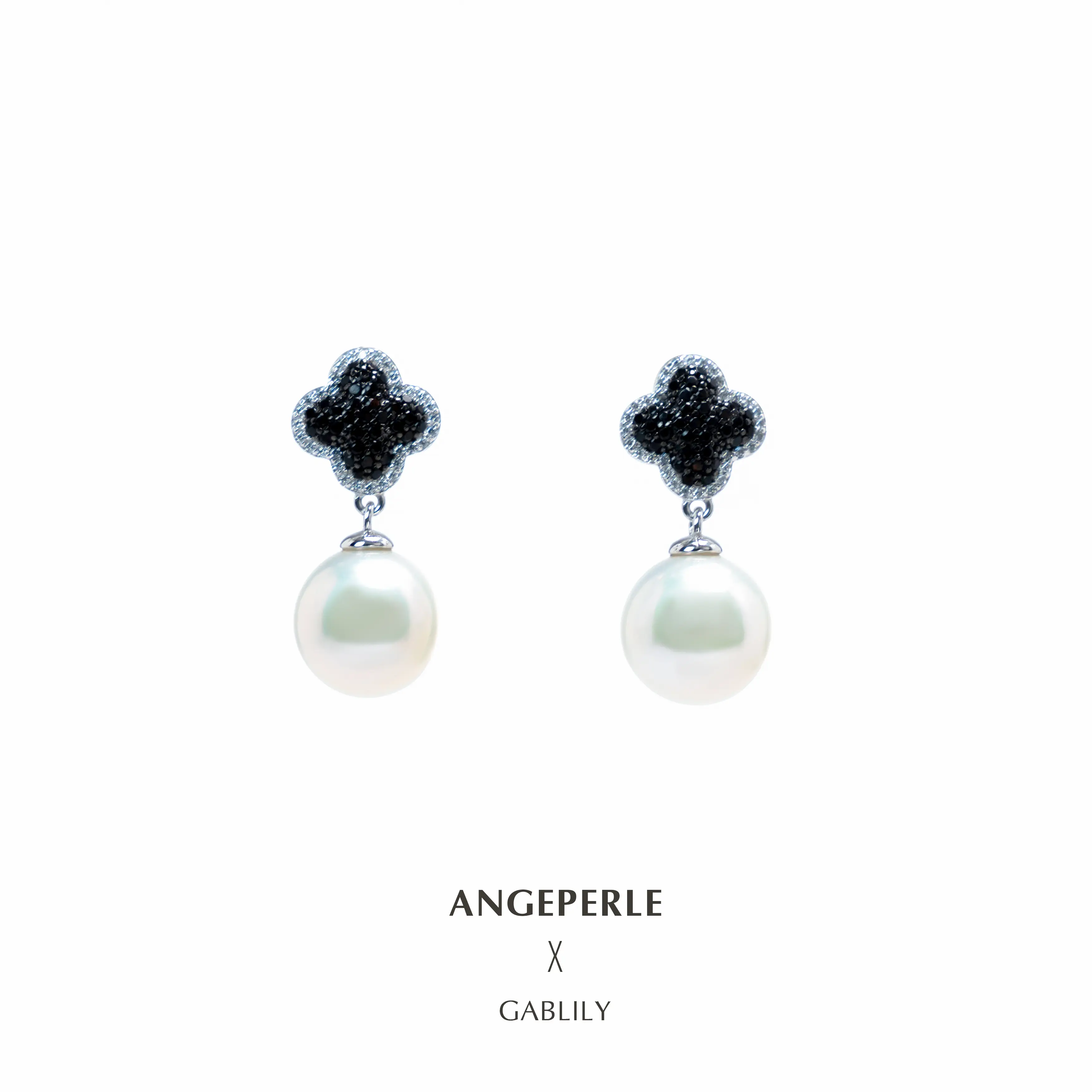 ANGEPERLE Freshwater Pearl Earrings 10-11mm TSSLF48
