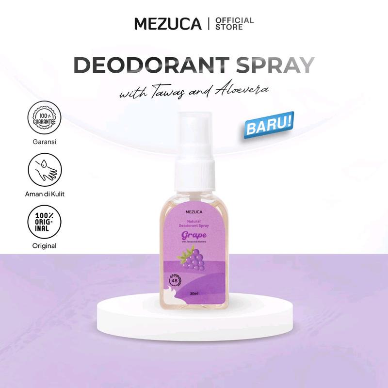 Deodorant Spray Mezuca 30ml Fresh Fruit With Tawas & Aloevera Meminimalisir Bau Badan Hingga 48 Jam 0