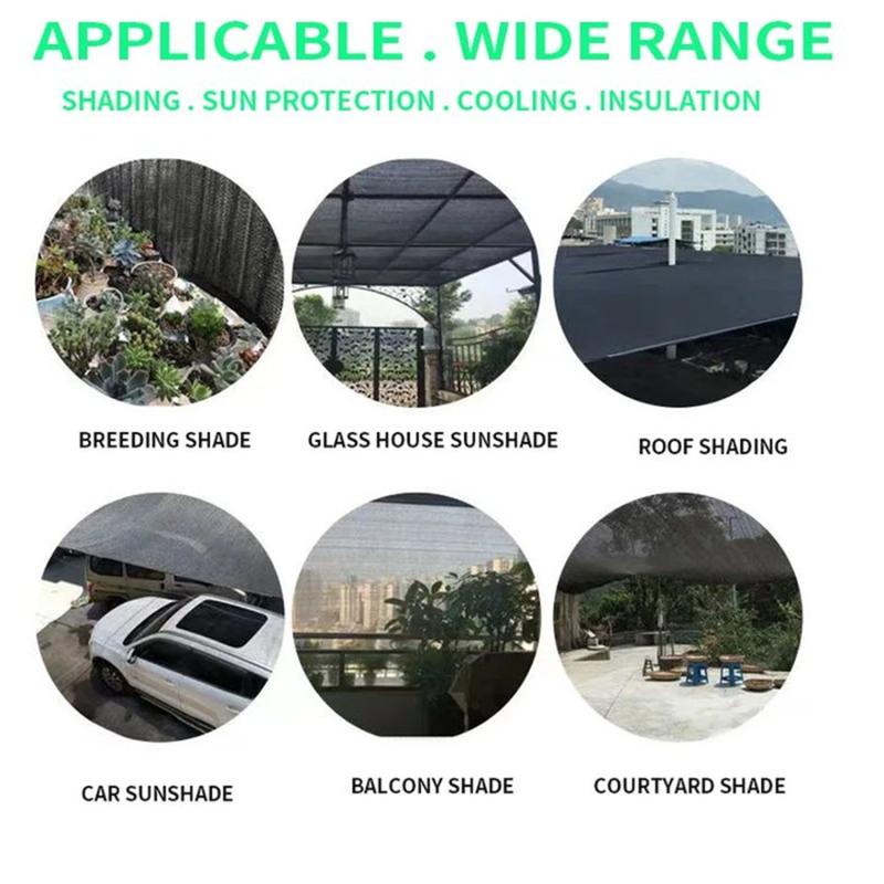 Product Introduction of Black Anti-UV HDPE Shade Net Succulent Plant Shade Net Outdoor Swimming Pool Cover Shade Net Shading Rate 85-90% 17