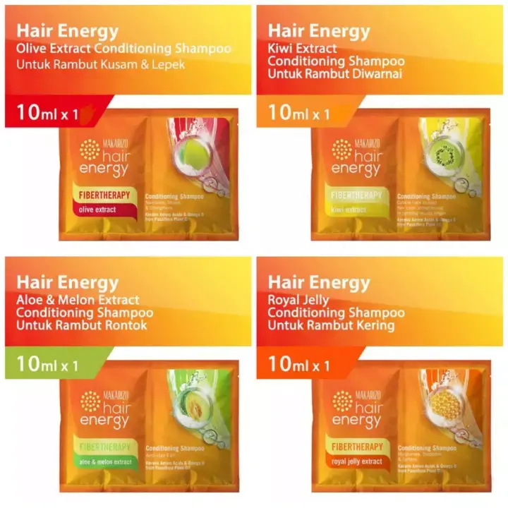 MAKARIZO Hair Energy Fibertherapy Conditioning Shampoo 10ml / 9ml Sachet 2