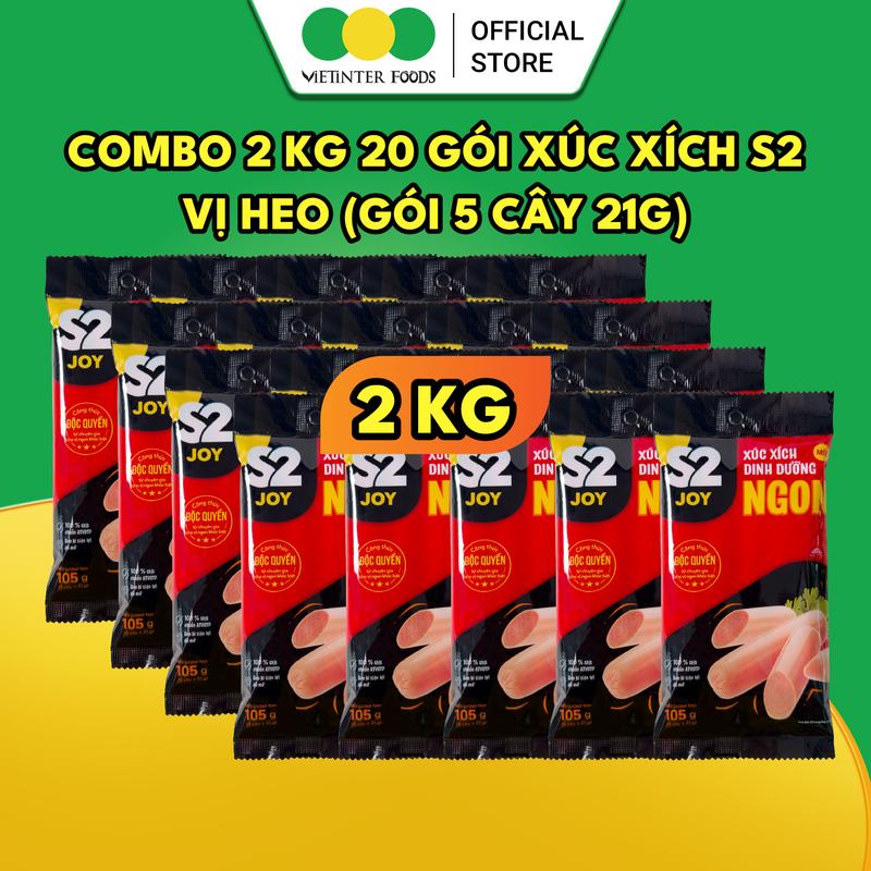 Combo 20 Gói 100 Cây Xúc Xích Dinh Dưỡng S2 Vietinter Foods