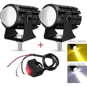 Lampu Tembak Laser Led Mini 2 Warna -Lampu Tembak Sorot Foglamp Mini D2 Laser Gun Car Motorcycle