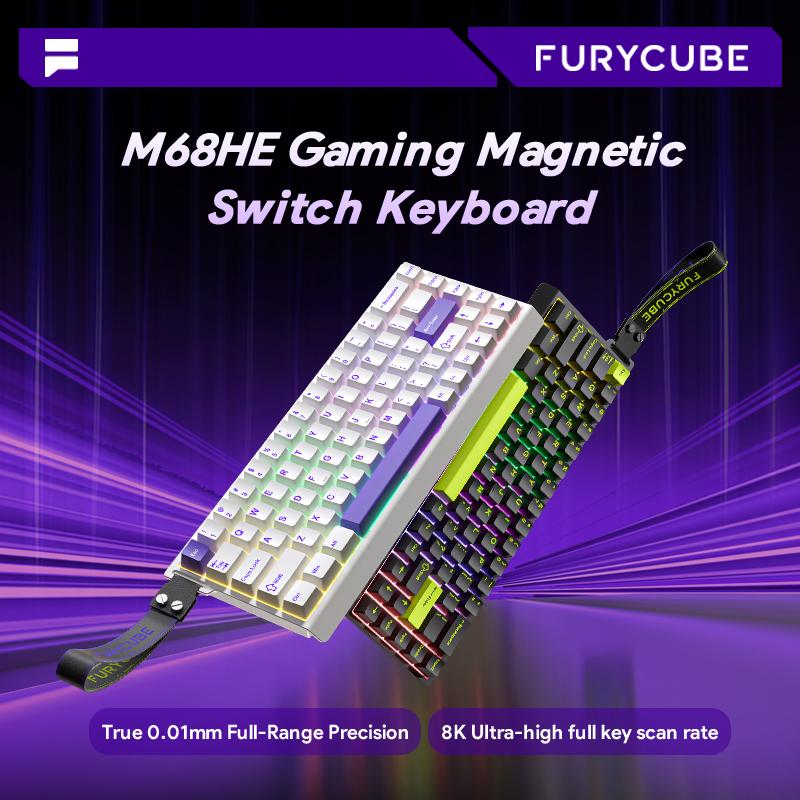  Furycube M68HE Bàn phím chuyển đổi từ tính Bàn phím cơ có dây 68 phím Bàn phím Công tắc tùy chỉnh Bàn phím chơi game chuyên nghiệp Bàn phím chống nước rapid trigger  keyboard 
