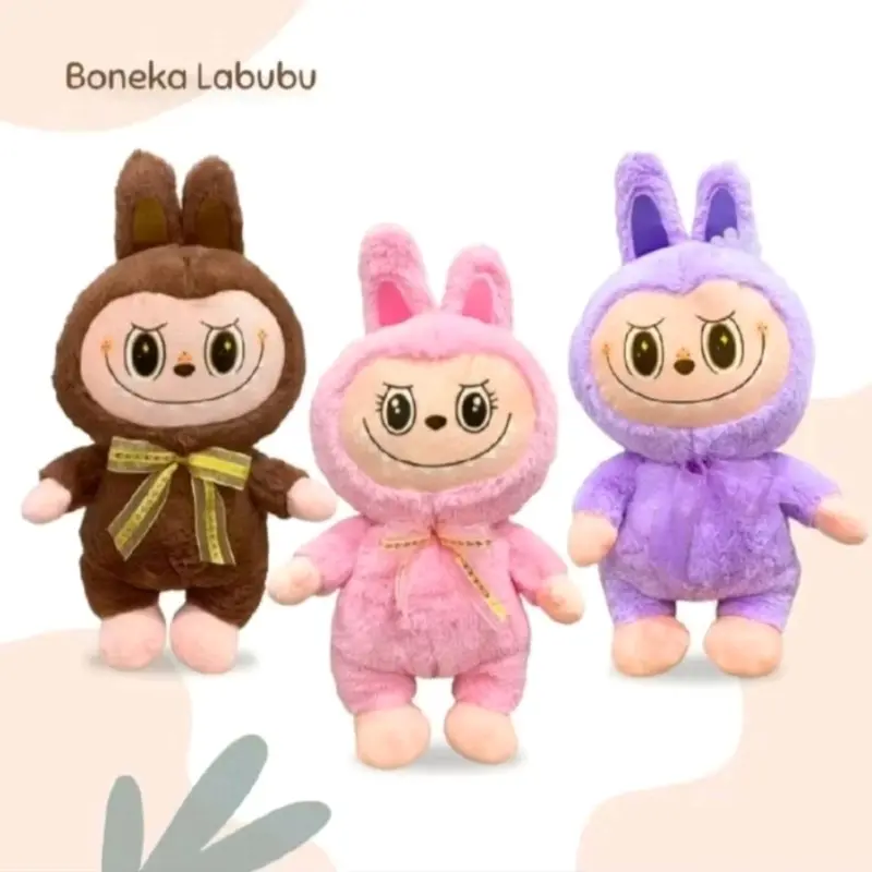 Bisa COD boneka labubu bahan halus viral banyak pilihan warna 0