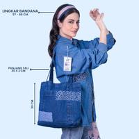 Gambar BATIK TRUSMI Denim Life Series Freebies Denim Kombinasi Batik - Tote Bag Light dari BT Batik Trusmi Official Kab. Cirebon 4 Tokopedia