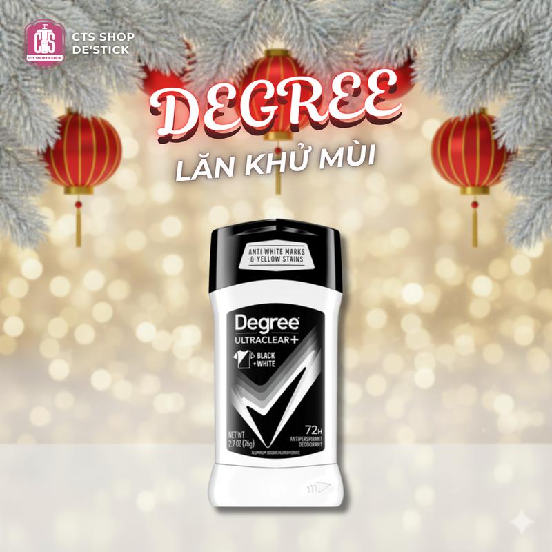  Degree Sáp Lăn Khử Mùi 76g Dành Cho Nam Hương Thơm Nam Tính Với Lăn Khử Mùi Men Black & White UltraClear 76g 