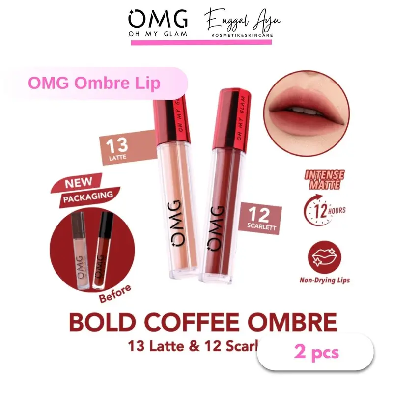 (Ombre Bundle) OMG Lip Cream Matte Bundling 2 Pcs Bundle (12+13) 0