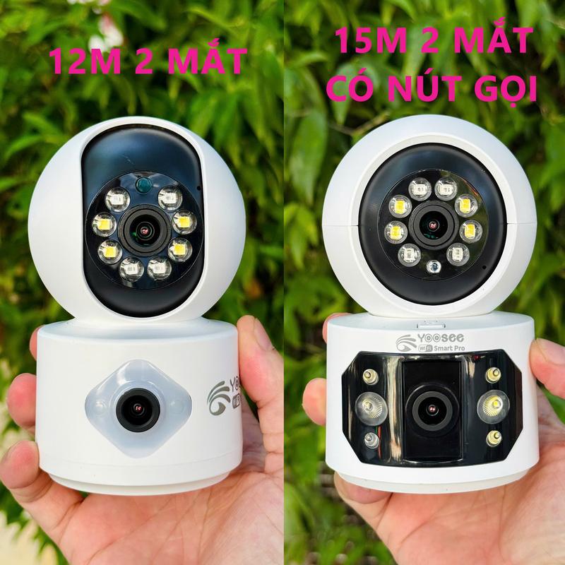  Camera YOOSEE 2 Mắt Trong Nhà Nâng Cấp Smart Pro Xoay 360 Độ- Xem 2 Vị Trí Khác Nhau Trên 1 Camera- Đàm Thoại 2 Chiều- Báo Động Chống Trộm- Ban Đêm Có Màu- Wifi Không Dây BAO SỈ 