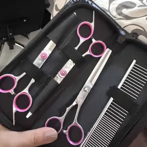 FOLOPETS Set Gunting Grooming Hewan Profesional Stainless Steel 6 Inci untuk Anjing dan Kucing