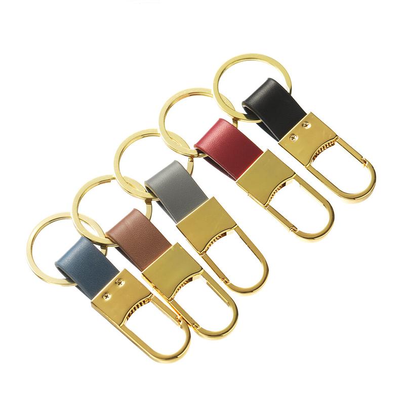 St. kunkka 1pcs 3x8cm Multicolor Metal Cowhide Car Keychain Fashion Accessories for diy Keychain Accessories Accessories 6