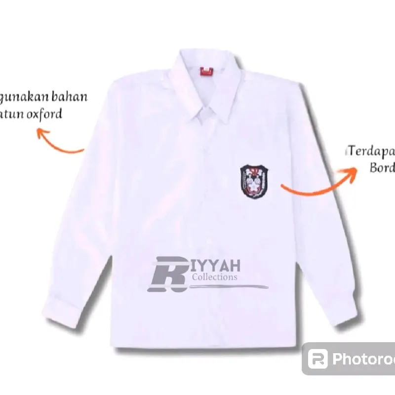 seragam sekolah baju SD,SMP/MTS/SMA/SMA lengan panjang kain oxford sablon bordir Kerja Pendek Safety Pria Wearpack Coklat 1