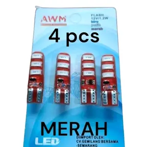 [BISA COD] HARGA 4 PCS SEN JELY KEDIP_KEDIP [Arus Dc] BISA UNTUK SEMUA MOTOR 6 led T10 universal Motorcycle Car
