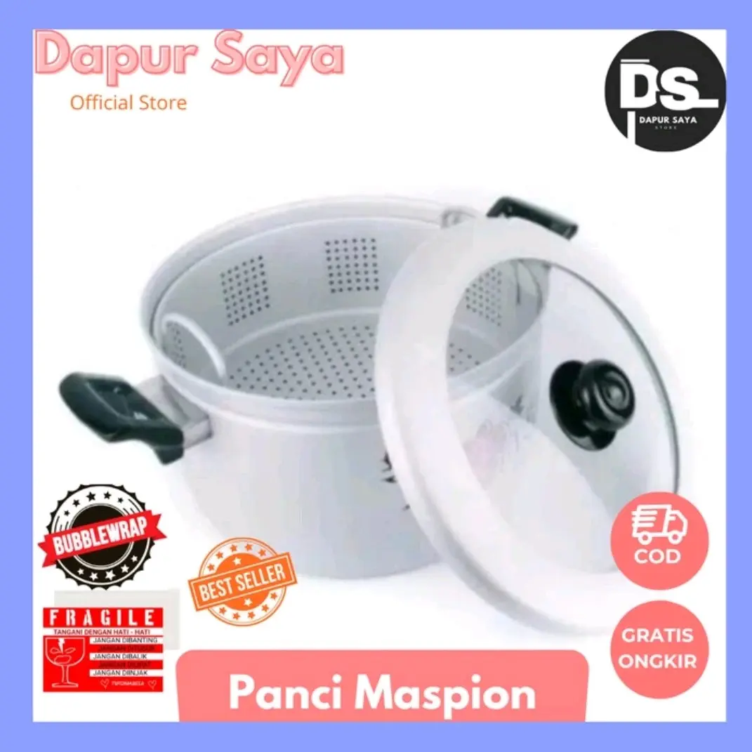 Panci Sebaguna Steamer Maspion Alumunium 22Cm Tebal Berkualitas Aluminium Kaca Kitchenware dandang kukus
