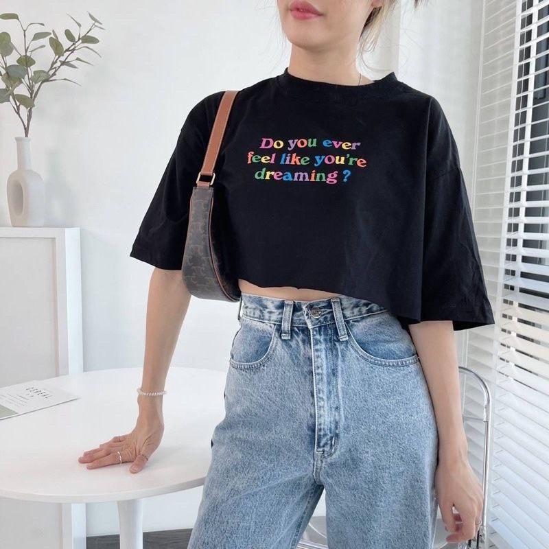 Crop top korean Oversize Paket 5pcs Baju Wanita Pendek Panjang Fit Hitam Tshirt Tee  Atasan baju crop baju  wanita