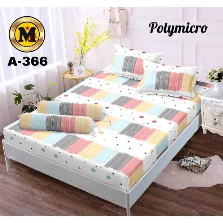 Sprei Homemade Viral Aesthetic Semua Ukuran 200x200 180x200 160x200 120x200 90x200 Kain Katun Sudut Karet 1 Set Sarung Bantal & Guling Motif Skylar Black Terbaru Termurah Kekinian 4