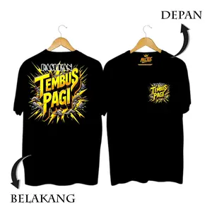 Kaos Pasukan Tembus Pagi Dewasa Lengan Pendek Keren dan Kekinian MT-1522 Baju Distro Combed Pria Pasangan Panjang Oblong Nyaman Lembut Katun Wanita Tangan Hitam Polos cowok bajudistro Atasan Couple Putih Kerja