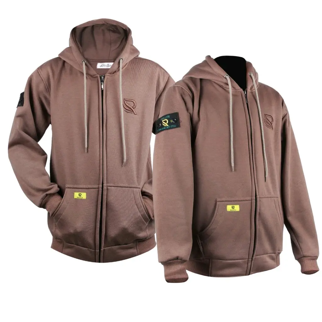 Jaket Zipper Ribellzin 004 Bordir Pria Wanita Katu tebal Nyaman