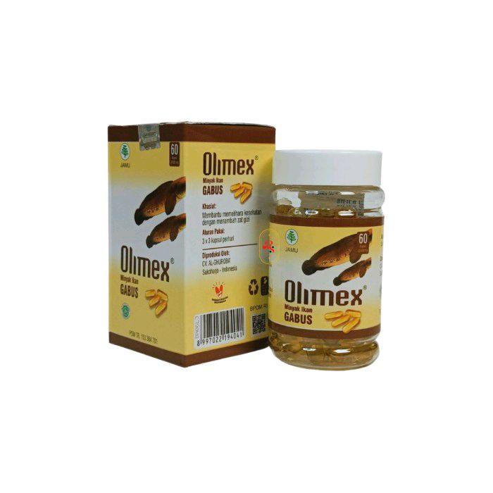 Olimex Herbal Minyak Ikan Gabus Kapsul Penyembuhan Luka Operasi