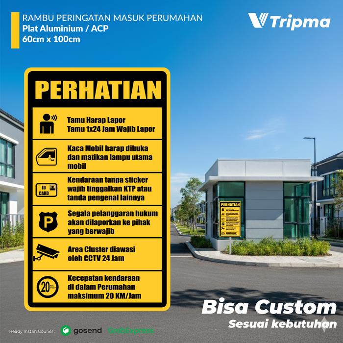 Jual Rambu Himbauan / Informasi Masuk Perumahan Ukuran 60cm x 100cm ...