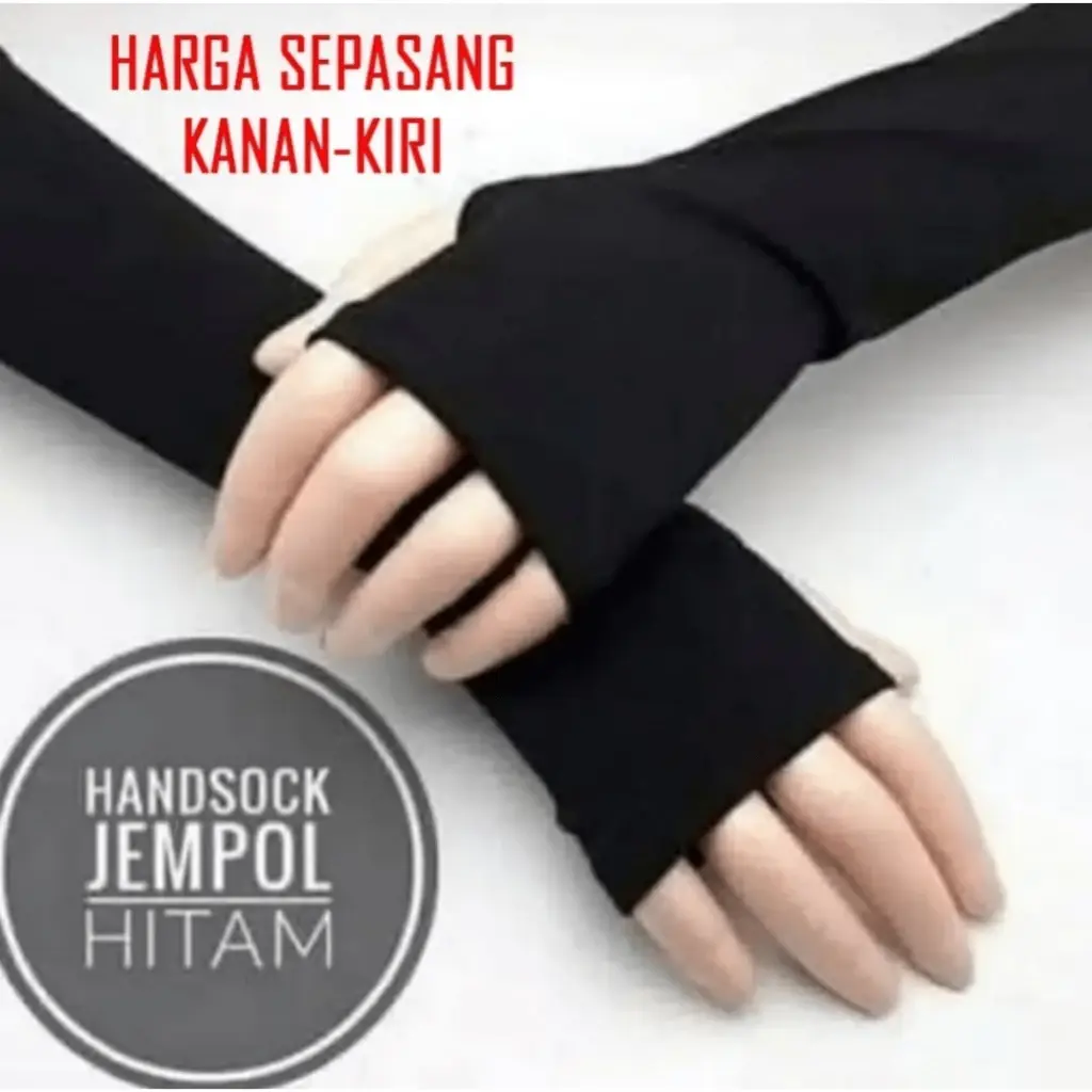 Manset Jempol Penutup Lengan Lembut Pria Wanita Manset Tangan Unisex Handsock Polos Muslimah Sarung Tangan
