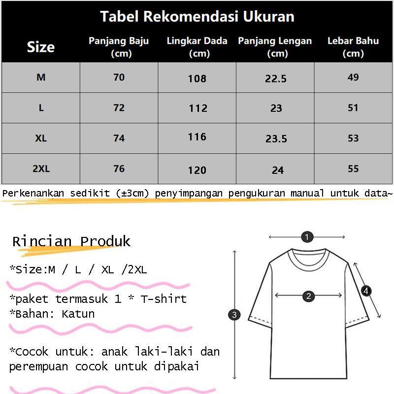 Product Introduction of YIYOYI  T273 Model Regular Unisex Bergaris Bahu Korean Style Kaos Oversize Lengan Pendek T-Shirt Katun Wanita Top Muda Crop Atasan Putih Tee 0