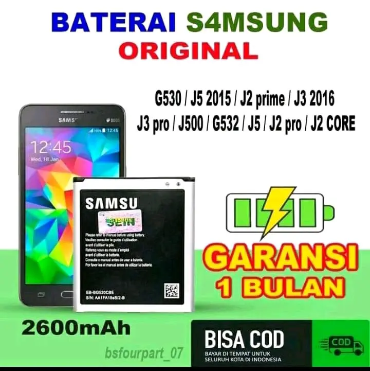 BATRE BATERAI FOR SAM J2 PRIME ORIGINAL