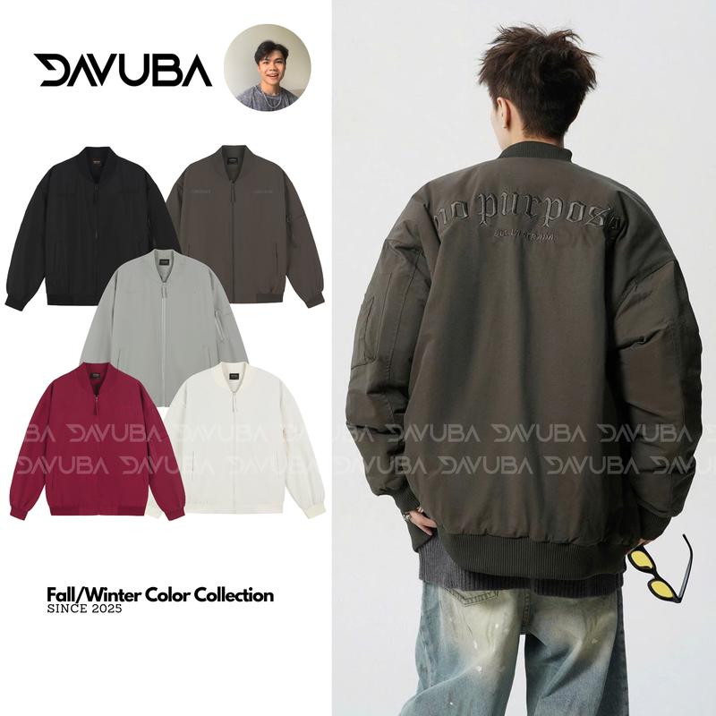 DAVUBA Độc Quyền TĐG Áo Khoác Bomber Gió Nam Nữ Thêu Nổi 2 Lớp Trượt Nước Cản Gió SM151