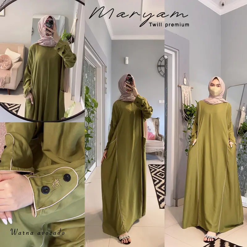 MARYAM Abaya Twill Premium BY Fairuz Muslim Gamis 2