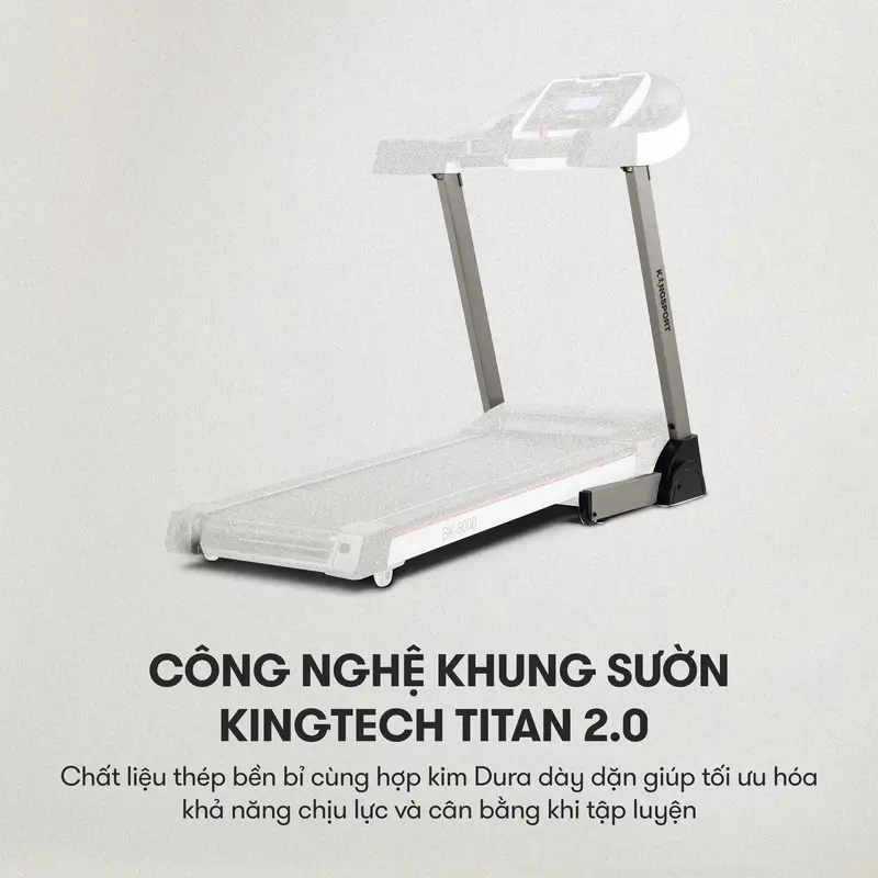 CHỈ GIAO MIỀN NAM I Máy chạy bộ KINGSPORT BK-8000 đơn năng,tốc độ tối đa 14km/h, 12 chường trình luyện tập, tra dầu tự động 3