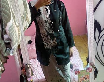 Product Review of Set batik Couple seruni Hijau botol, Couple kondangan, batik Couple, kemeja rok dan tunik wanita from B**i N**l 1