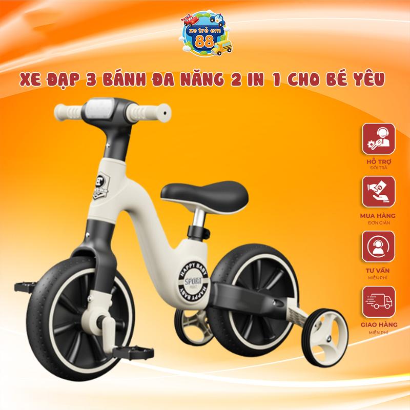  Xe Đạp 3 Bánh Đa Năng 2 in 1 Cho Bé Yêu Hàng KPT  Đồ Chơi mã 188 người chân chòi dap gai bóp 