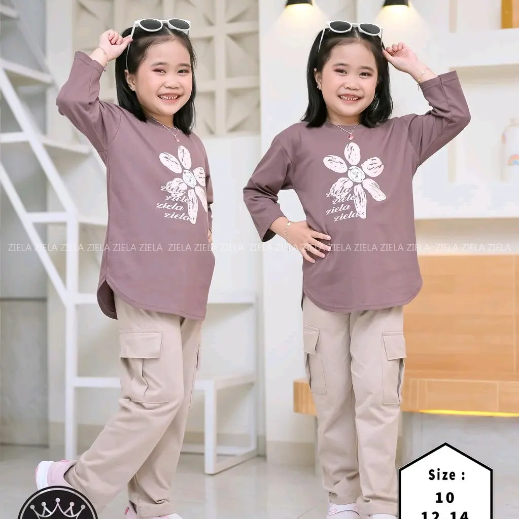 setelan ziela/setelam ziela kids/setelan anak