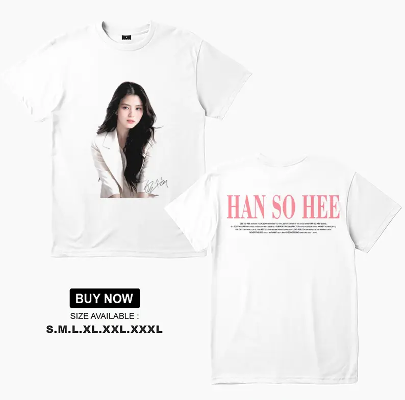 Kaos HAN SO HEE Oversized T-Shirt Katun Cotton TEE