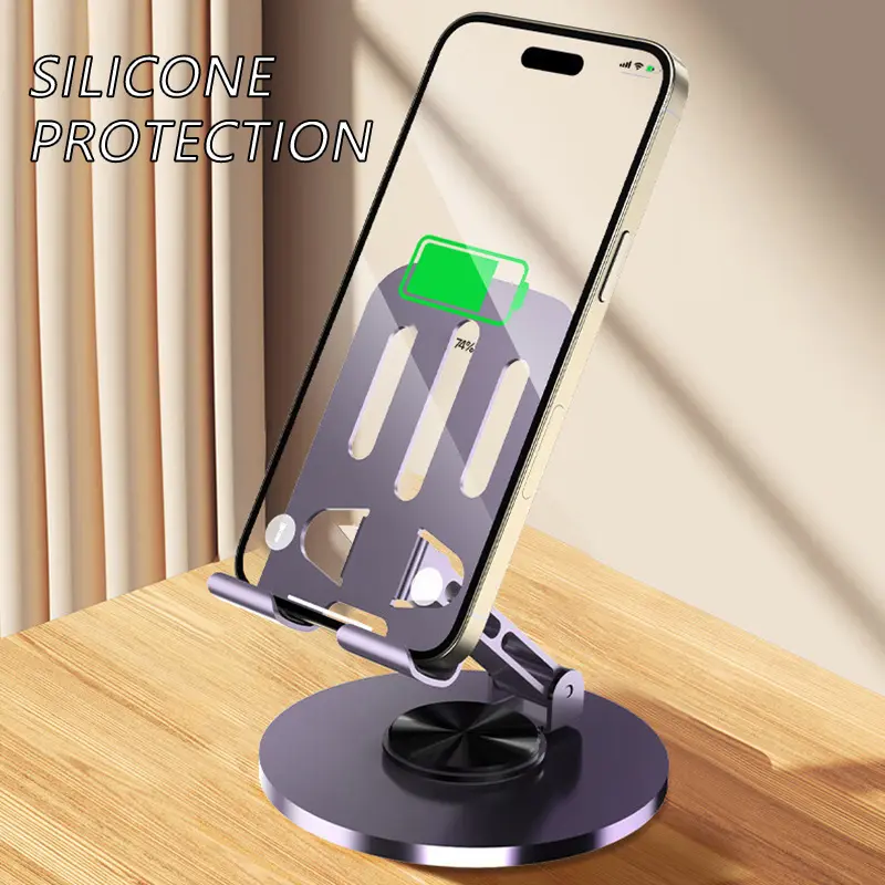 Full Metal Holder Phone Stand Holder 360° Rotatable Foldable Tablet Holder Stand 5