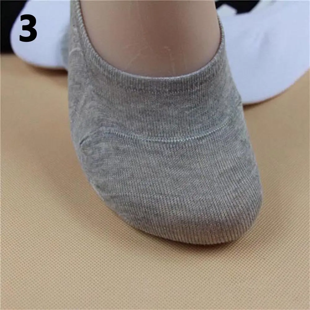 [Gz] Men's Fashion Summer Sports Invisible Low Cut Cotton Ankle Short Boat Socks