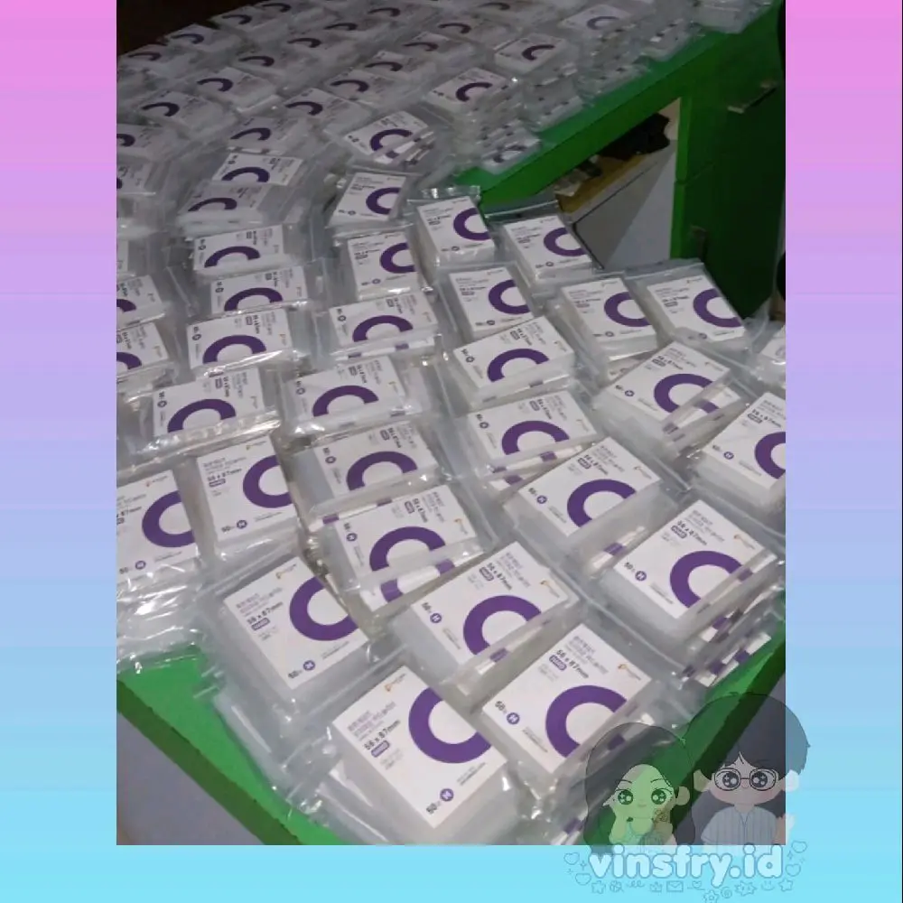 [ 50 PCS ] INNERSLEEVE  PHOTOCARD INNER SLEEVE  POPCORN UNGU KPOP HARD 56x87mm