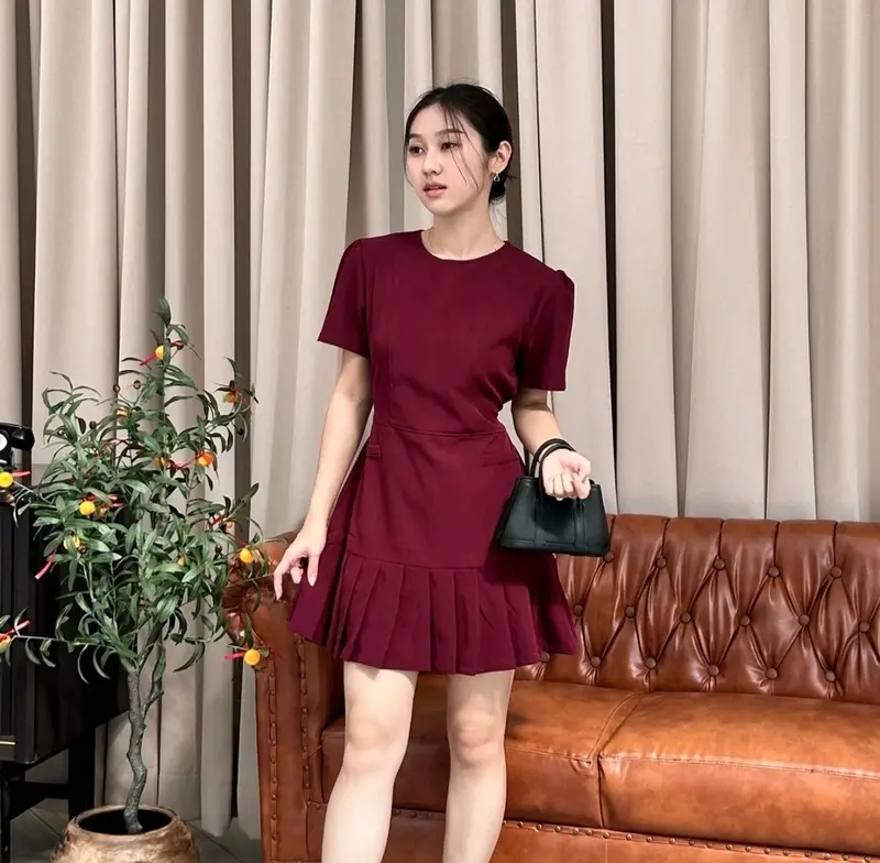 knee length dresses for ladies Sabrina Striped One-Shoulder Maxi Dress main image 1