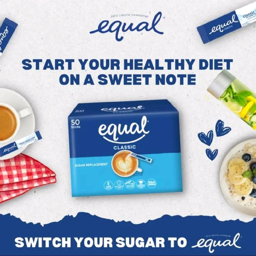 Equal Classic 0 Kalori Sweetener (Isi 50 Sachet)