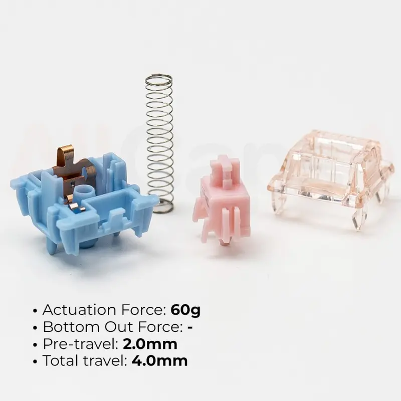 GATERON Melodic Clicky Tactile Clicky Switch 60g PCB Mount 3